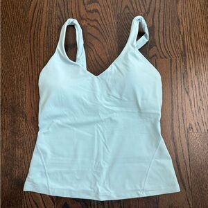 Lululemon Baby Blue V Neck Crop Tank Size 6